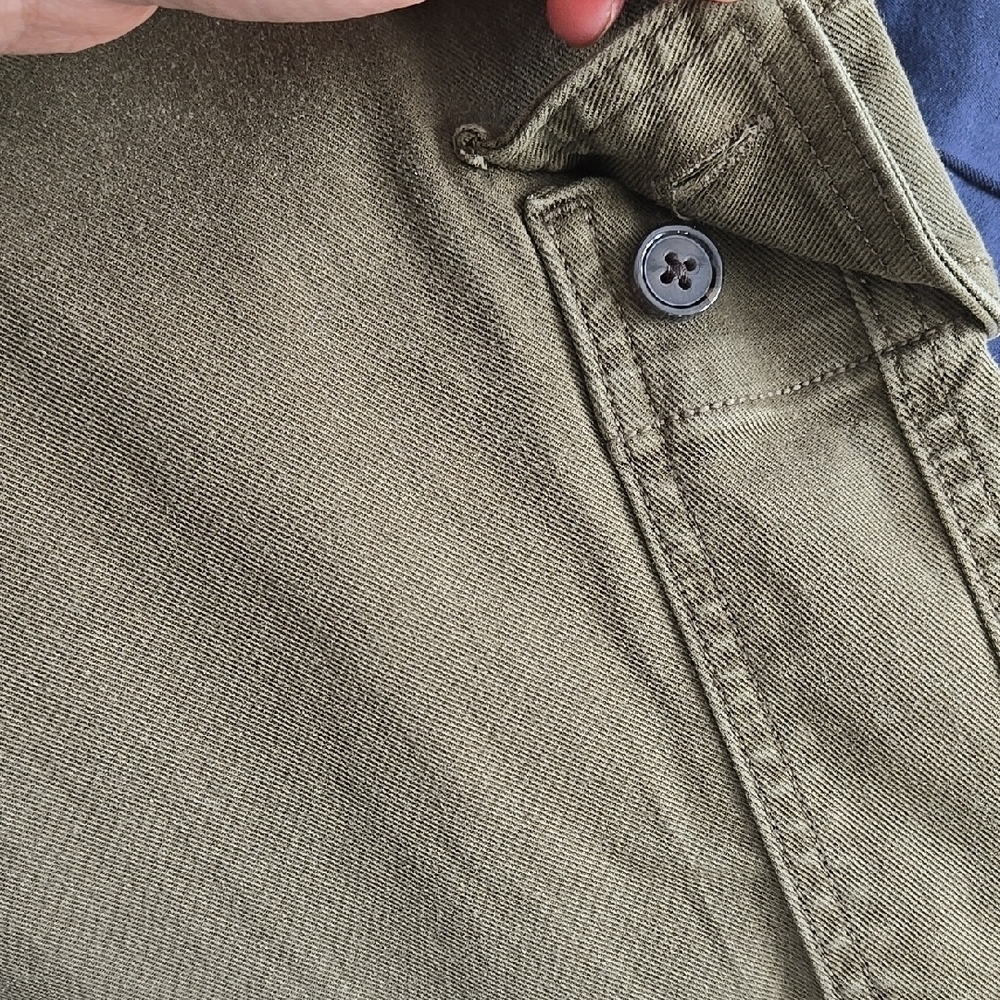 Spanx Olive Green Stretch Twill Ankle Cargo Pants Size 2X/2T - Picture 13 of 14